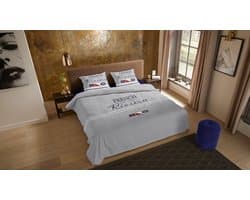 Pure dekbedovertrek franse riviera / maritiem - 2 persoons 200x200/220 cm - Grijs - Microvezel