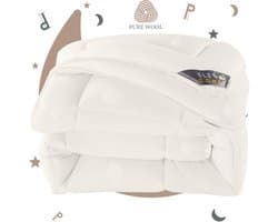 Sleep Comfy - Premium 4-seizoenen Wollen Dekbed - 200x220 cm - 100% Zuiver Australische Scheerwol - Anti Allergie Dekbed - Comfort & Ademend - 3 in 1 - Tweepersoons Dekbed - Zomerdekbed & Winterdekbed