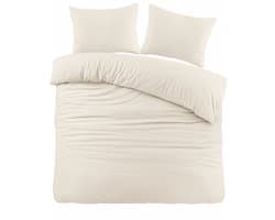 Ten Cate Flanellen Dekbedovertrek 200x200/220 - Tweepersoons - Zacht - Beige