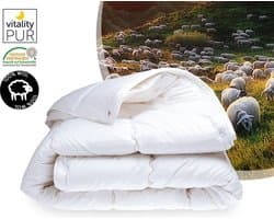 Wollen dekbed - Texel Comfort - 4-seizoenen dekbed - Tijk 100% perkal katoen - 200x220cm