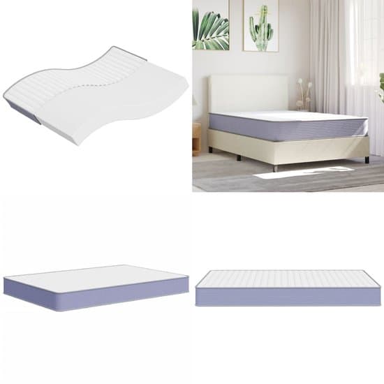 vidaXL Schuimmatras middelzacht 140x200 cm - Schuimmatras - Schuimmatrassen - Tweepersoonsmatras - Foam Matras