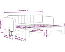 vidaXL Slaapbank met onderschuifbed - Zwart Fluweel Slaapbank - Tweepersoonsbed - Kanapé Bed - Sofa Bed - Lounge Meubilair