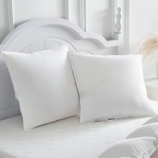 Dons- en veren kussens, 60x60 cm, 2-pack met 3-kamer vulling