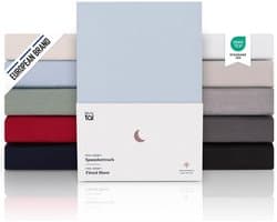 Hoeslaken Jersey Lichtblauw 140-160x200 cm Boxspring 100% Katoen Set van 2