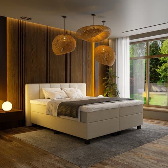 Mörgenn Boxspring Madrid - Losse box - Teddy Beige - 160 x 200