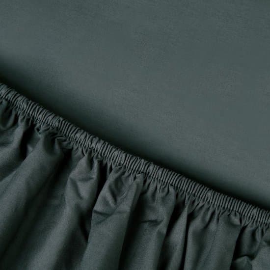 Kayori Kai Topper Hoeslaken Katoen - 160x200-210cm - Antracite