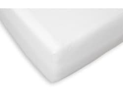 Briljant Home Molton Topper Hoeslaken - 160x200 - Molton Geweven - Wit - 100% Katoen