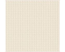 vidaXL - Verzwaringsdeken - 220x240 - cm - 11 - kg - stof - lichtcrèmekleurig