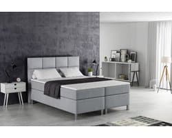 Meuba Home - Napoli Boxspring - Grijs - 160x200 - Binnen vering box - Met topper