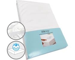 iSleep Molton Hoeslaken Waterdicht - 100% Katoen - Tweepersoons - 160x210/220 cm