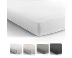 Dreamhouse Jersey Stretch Hoeslaken - 100% Katoen - 190/200x200/220 - Wit
