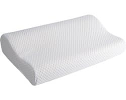 Hoofdkussen - Neksteunkussen - Traagschuim Hoofdkussen - Orthopedisch - Ergonomisch - 49x27x9 cm - Wit