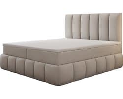 Meuba Home - Bali Boxspring - Beige - 180x200 - Cremona Stof - Met topper 8cm