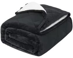 J&R Verzwaringsdeken - Gewogen deken - Zware deken - Fleecedeken - Verzwaring deken - Fleece - Antraciet - 9KG - 150x200cm