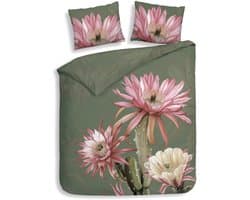 Heckettlane Dekbedovertrek Katoen Satijn Mesa - Forest Green - 100% Katoen-Satijn - Dekbedovertrek 240x200/220cm - Lits Jumeaux - Santa Fe