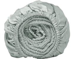 Coco & Cici Coco & Cici zacht, luxe en duurzaam beddengoed - hoeslaken - tweepersoons - 160 x 200 x 30 - groen grijs 160x200x30