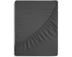 Dreamers Den - Premium Jersey Elestaan - Biologisch Katoen - Topper Hoeslaken - Donkergrijs - 180x200 cm