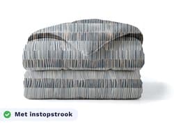 Zelesta Pure Design Checkerboard 240x200 - Katoenen dekbed zonder overtrek - Met instopstrook - Wasbaar dekbed - Hoesloos dekbed - 2 in 1 Dekbed met vaste overtrek