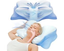 NBAP® Anti Snurk Kussen - Apneu Producten - Hoofdkussen Nekpijn - Blauw