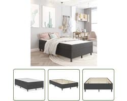 vidaXL Slaapcomfort - Boxspringframe - Boxspringframe stof grijs 120x200 cm - Boxspring - Bedframe - Tweepersoonsbed