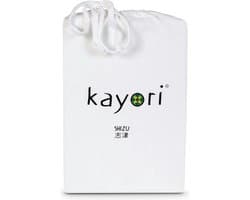 Kayori Shizu Molton splittopper Hoeslaken - 200-220x200-220 cm - Matrasbeschermer - Biologisch Katoen - Wit