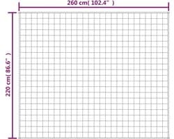 vidaXL - Verzwaringsdeken - 220x260 - cm - 15 - kg - stof - blauw