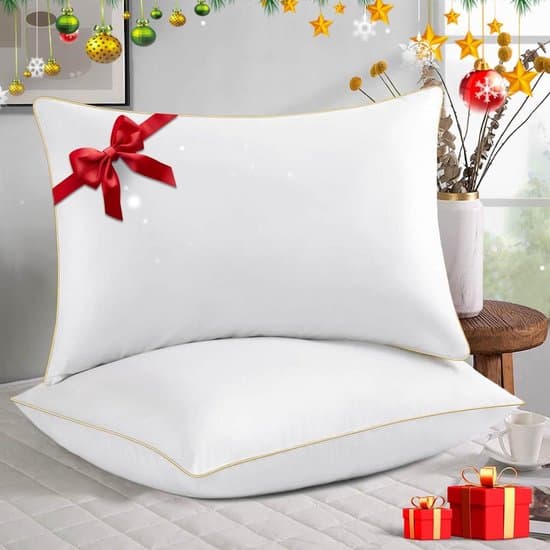 Kussens Queen Size - Bedkussens Luxe - Comfortabel Slapen - Ademend Dons Alternatief - Set van 2 - Goud