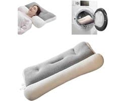 Ergonomisch Kussen - Nekondersteunend Kussen - Comfortabel Slapen - Ondersteunt Nek en Rug - 40x60cm - Wit