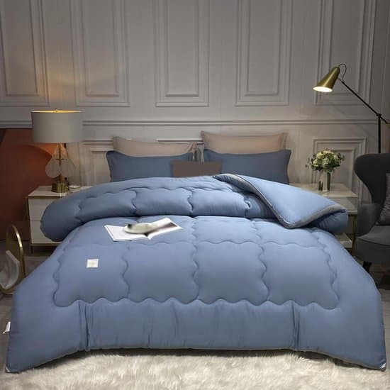 Microvezel Dekbed - Donsdeken Alle Seizoenen - Warm Slapen - Huidvriendelijke Stof - 200 x 230 cm - Blauw