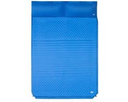 NILS CAMP NC4060 - Zelfopblazende Dubbelzijdige Mat - Met Kussen - Blauw