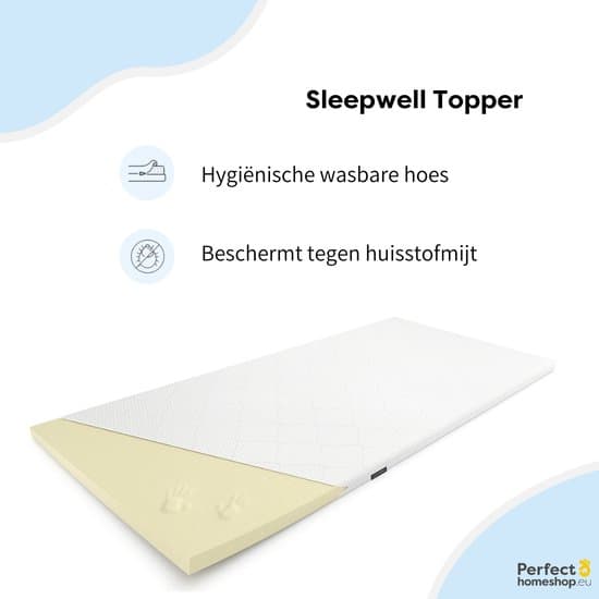 Traagschuim topper 160x200 – Matrastoppers Nasa Memory Schuim – Wasbare Hoes