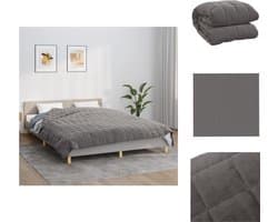 vidaXL - Verzwaringsdeken - 220x230 - cm - 15 - kg - stof - grijs