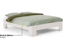 B Bright Fresh 450 Bed 120 x 200 cm - Bedframe Wit - Bedombouw - Instaphoogte: 45cm - Tweepersoonsbedden