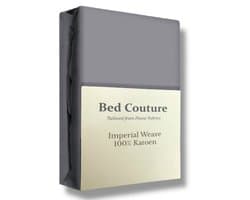 Bed Couture - Hoeslaken van 100% Katoen - Tweepersoons 160x200cm - Hoekhoogte 30cm - Ultra Zacht en Duurzaam - Antraciet