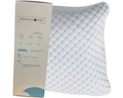 Princess Line Hoofdkussen - Hoofdkussen Traagschuim - Hoofdkussen Nekklachten - Pillow - 30 dagen proefslapen - Slaapkussen - Versnipperd Traagschuim - Verkoelende Technologie -Verstelbaar -Perfect voor Zij, Buik en Rug Slapers 50x70cm