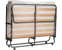 Troonz® Logeerbed Verona 140x200 cm – Opklapbed 2 persoons - Vouwbed met Matras - Plooibed - Twijfelaar - Met beschermhoes
