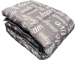 Dubbelzijdig Dekbed zonder Overtrek - 240x220cm - Grijs/Wit - Wasbaar Dekbed - Hoesloos Dekbed - Tweepersoons Dekbed