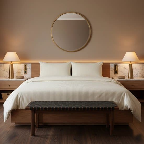 Dekbedovertrek 240x220 - Katoen - Satijn gestreept - Hotel - Creme