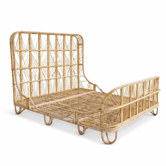 Createyourhome - Rotan - Bed - Queen - 160x200 cm - Ibiza - Japandi - Riet - Uniek - Eyecather - Uniek