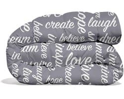 Premium Dekbed bedrukt - Zonder hoes ( 2 in 1 ) - Tweezijdig - 240 x 220 cm - Live/Black