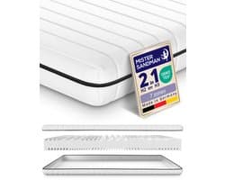Matras - 180x200 - 7 zones - koudschuim - premium plus tijk - 15 cm - Stevig