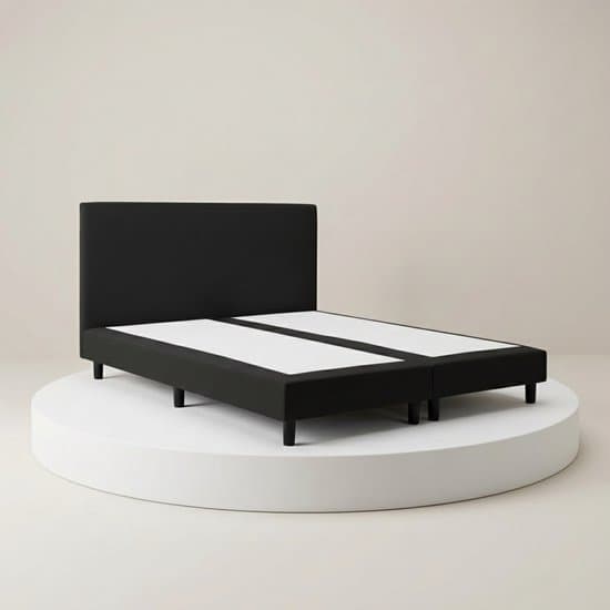 Boxspring DreamLux - 180x200 Zonder matras - Zwart Glad - BalBedden