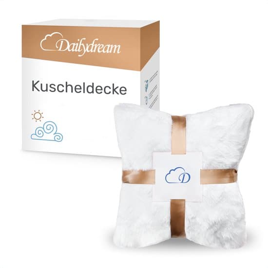 Dailydream | Dailydream knuffeldeken 150 x 200 cm wit Default Title - weighted blanket - Zwaartedeken - Verzwaarde Deken -