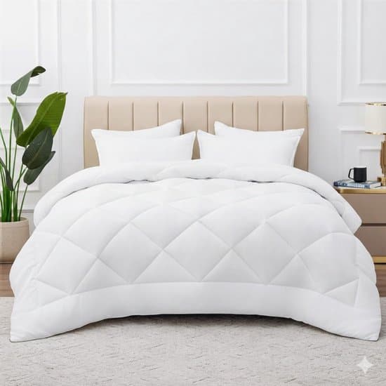 “Dekbed 240x220 Winter Warm – Extra Dikke Winterdeken 450 g/m² met Superzachte Microvezelhoes, Warmteregulerend, Ademend & Wasbaar – Luxe Winterdekbed voor Koude Nachten – Anti-Klonter Ruitstiksel & 8 Bevestigingslussen”