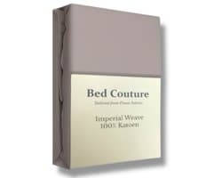 Bed Couture - Hoeslaken van 100% Katoen - Lits-Jumeaux extra breed 200x200cm - Hoekhoogte 30cm - Ultra Zacht en Duurzaam - Taupe