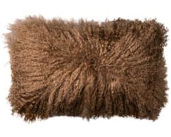 Van Buren - Tibetaans schapenvacht kussen - Caramel 30x50cm - 100% echt schapenvacht