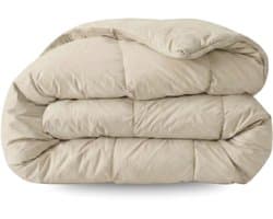 Zelesta Pure Uni Desert Sand 240x200 - Katoenen dekbed zonder overtrek - Wasbaar dekbed - Hoesloos dekbed - 2 in 1 Dekbed met vaste overtrek