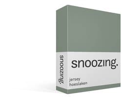 Snoozing jersey hoeslaken - 160x200 cm - Lits-jumeaux - Groen