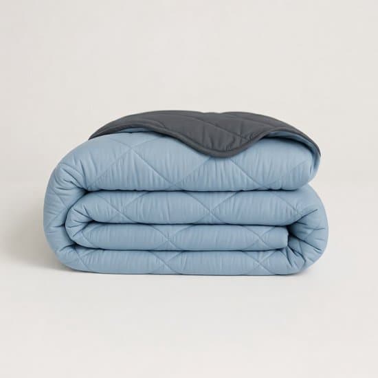 Y-NOT Dreambed Original All Year Light Blue / Dark Grey - 200x220 - Tweepersoonsdekbed - Dekbed Zonder Overtrek - Dreambed Original - Wasbaar Hoesloos Dekbed - 30 dagen proefslapen - Dekbed met vaste overtrek