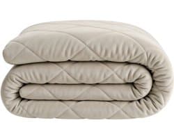 Y-NOT - Velvet Velours Dekbed Pearl White 240x200 - Dekbed Zonder Overtrek - Wasbaar Dekbed - Hoesloos dekbed - Dekbed met vaste overtrek - 30 dagen proefslapen